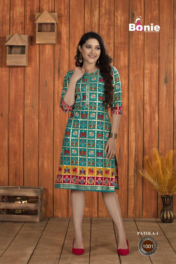 Bonie Patola Vol 1 Fancy Rayon Designer Kurti Collection